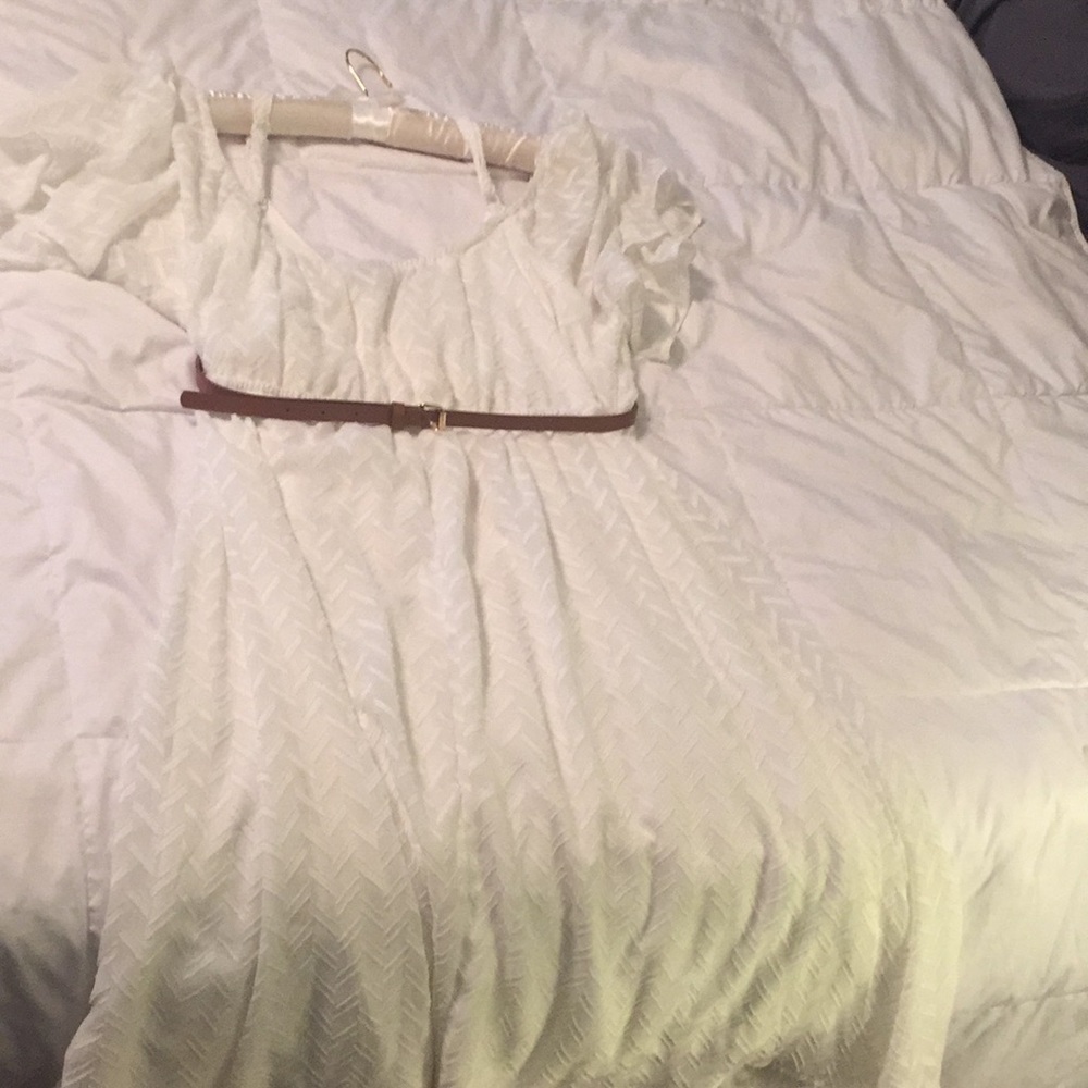 White plus size dress